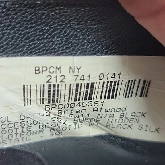 Brian Atwood DASHA Suede Satin Platform Ankle Booties - Picture 9 of 14